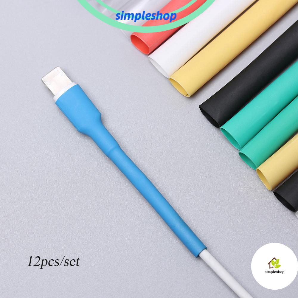 Set 12 Ống Co Nhiệt Nhiều Màu Bọc Dây Cáp Bảo Vệ Mạnh Mẽ