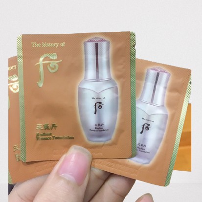 Gói Kem nền che khuyết điểm chiết xuất vàng 24k Whoo Radiant Essence Foundation 1ml | BigBuy360 - bigbuy360.vn