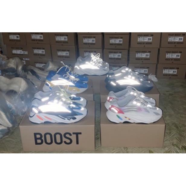 Tết Xả Mới - Giày Yeezy 700 Đen Nâu Trắng Xanh Cầu Vồng Static AL6 . ' ¹