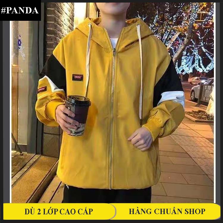 Áo khoác nam dù 2 lớp form rộng như hình phối tay hàng đẹp DTP07 - MUA NGAY