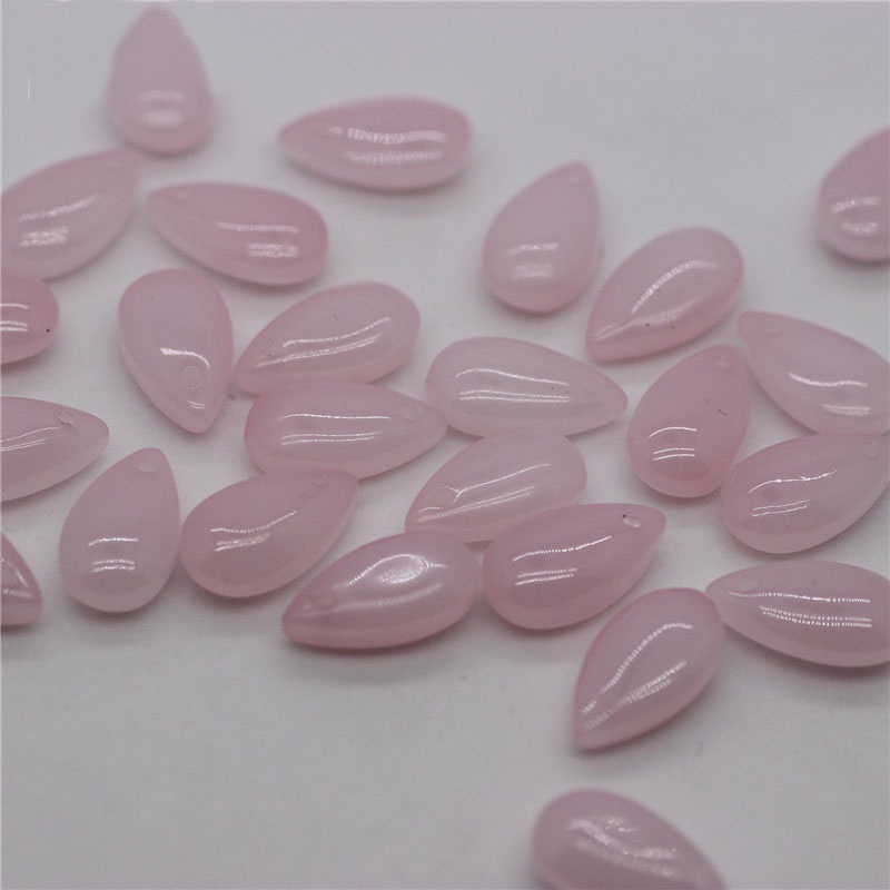 Set 50 hạt xỏ hình giọt nước bằng thủy tinh kích thước 7x14mm dùng làm trang sức thủ công