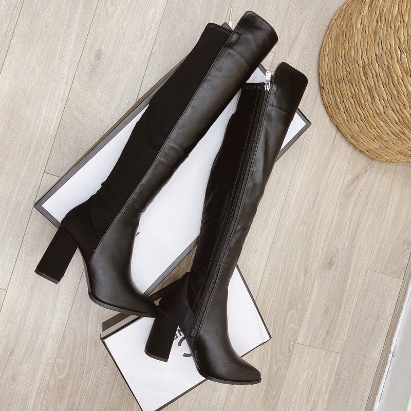 💕💕💕💕Bốt đùi vạt da hàng QCCC chất chun fullbox | BigBuy360 - bigbuy360.vn