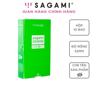 Bao cao su có gai nổi Sagami Xtreme Green