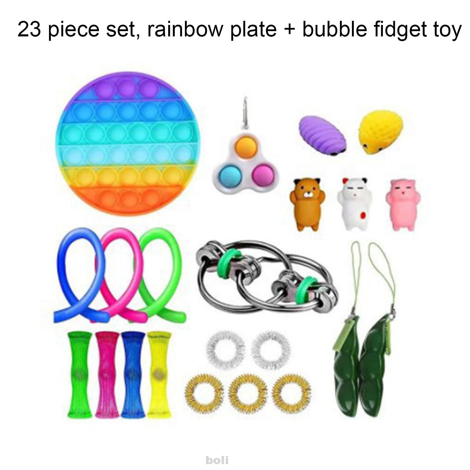 Gift DIY Decompression Therapy Bundle Children Adults Anti-Anxiety Bubble Sensory Fidget Toy Set