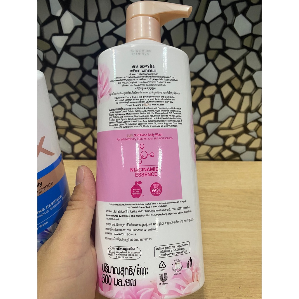 Sữa tắm Lux HÀNG NỘI ĐỊA Thái Lan dung tích 500ml. Sữa tắm trắng da Lux hương nước hoa các vị