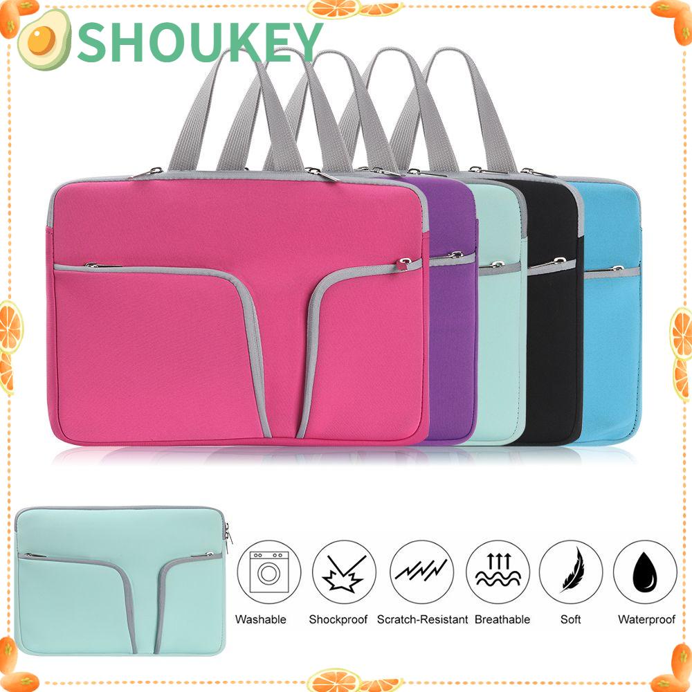 SHOUHOU Fashion Laptop Bag Dual Zipper Soft Handbag For HP Lenovo Acer Dell MacBook Air Pro