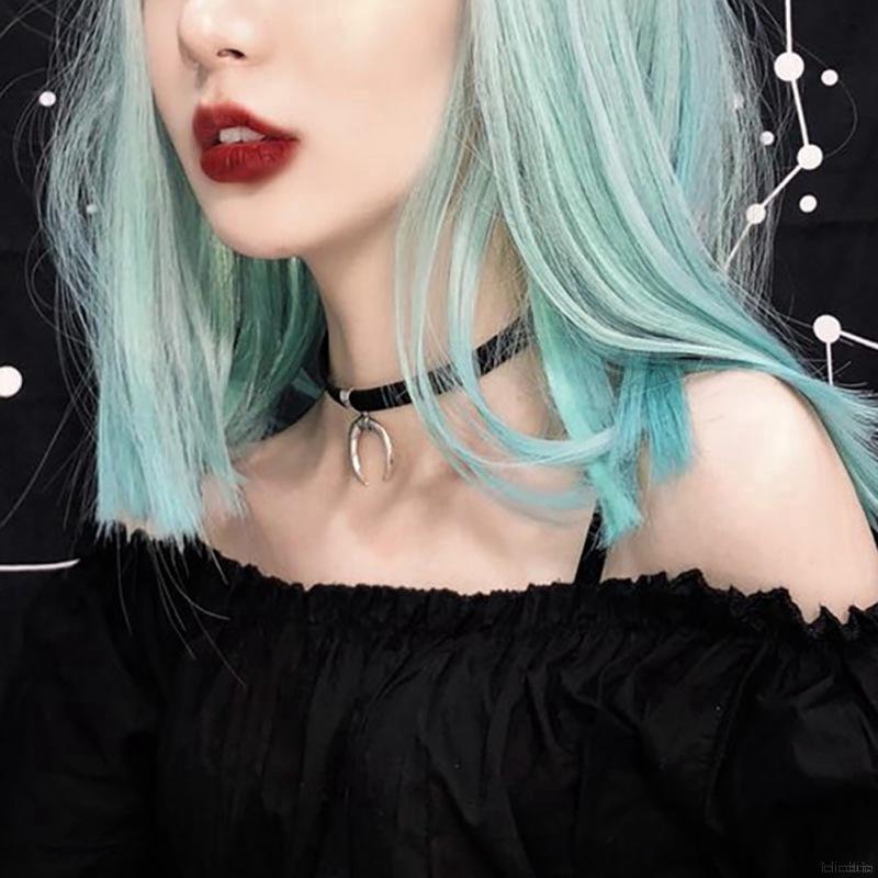 Vòng cổ choker ruy băng nhung mặt hình mặt trăng phong cách cổ điển quyến rũ dành cho nữ