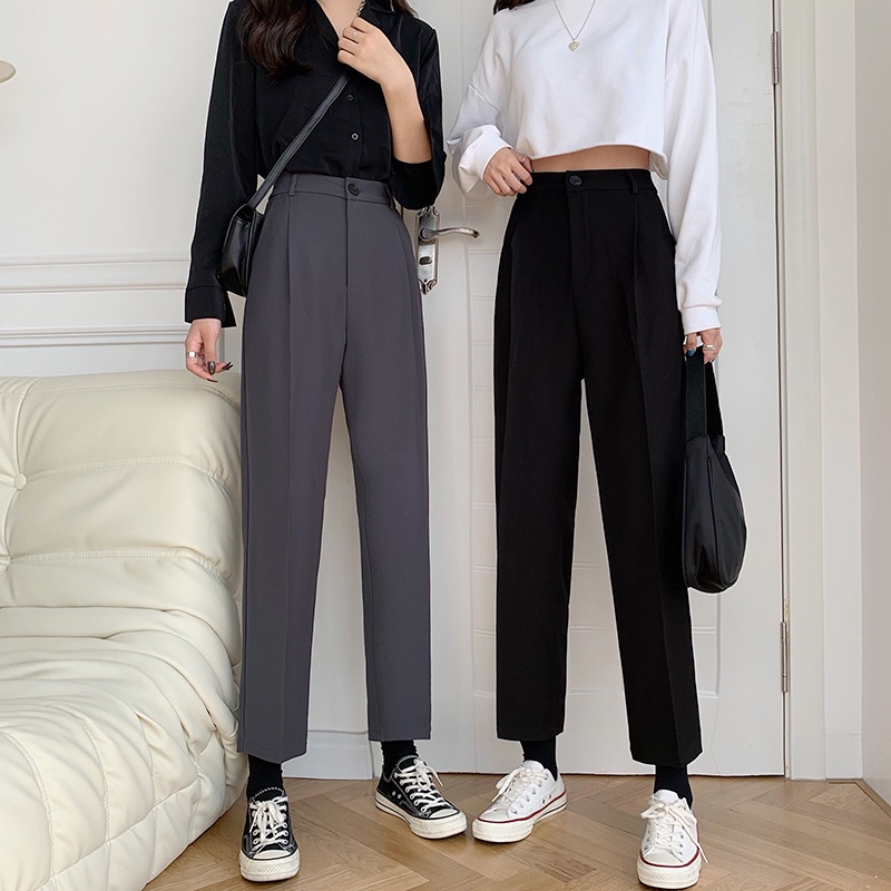 Quần dài nữ SUXI cạp cao thanh lịch thời trang mùa thu