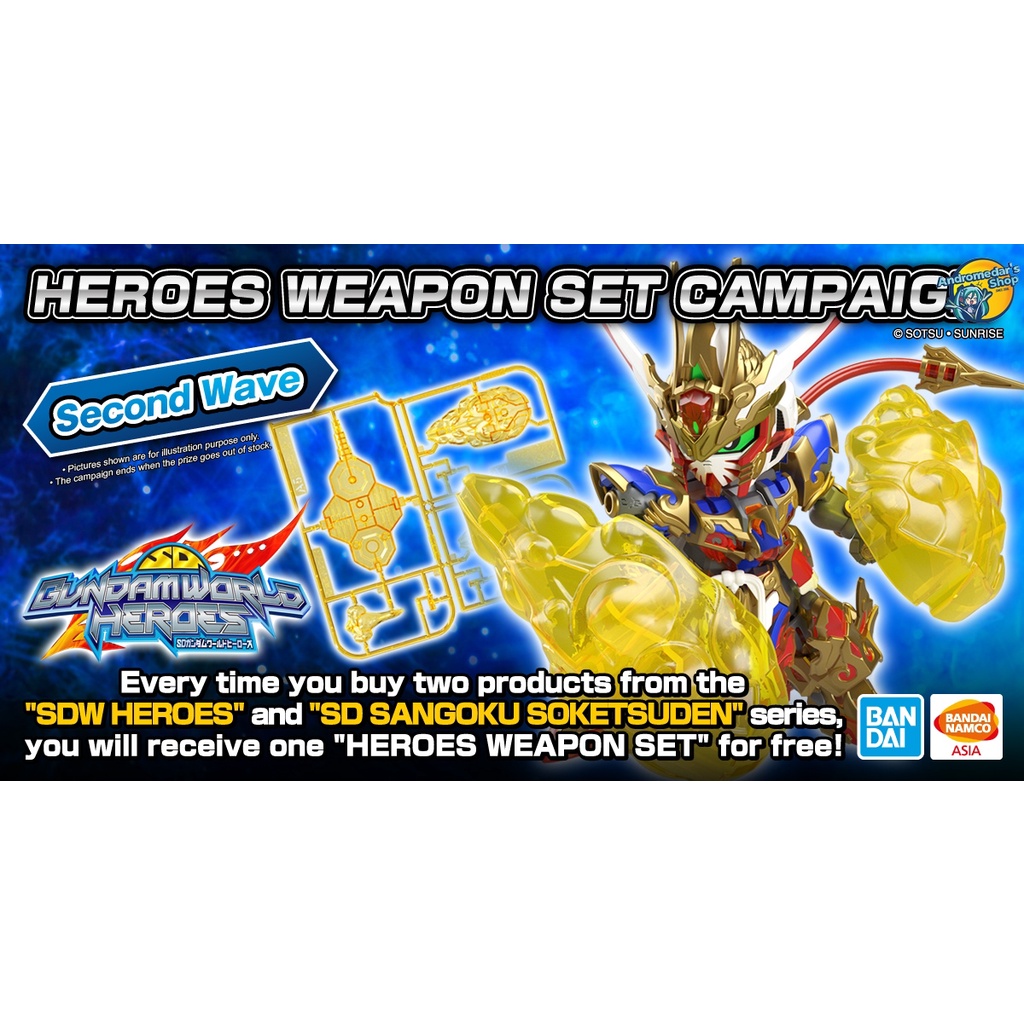 [Quà tặng kèm] [Bandai] Bộ Effect SDW Heroes Weapon Set Campaign