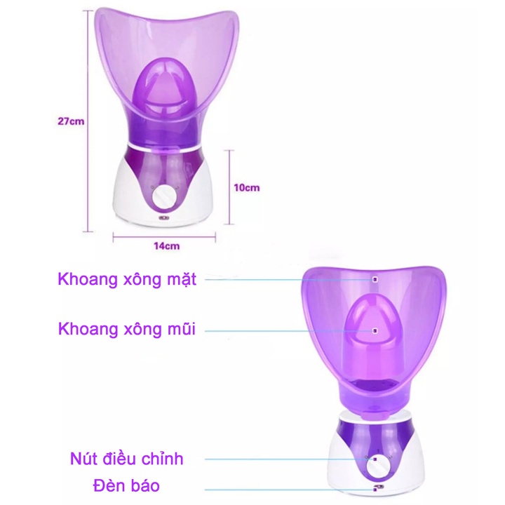 Máy Xông Mặt, Xông Mũi Họng Thảo DượcTím NTFS- 618 Hàng Chính Hãng (Sen Case)