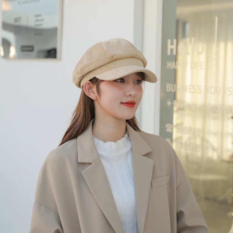 Mũ nồi beret chất liệu gân nhung phong cách Hải Quân