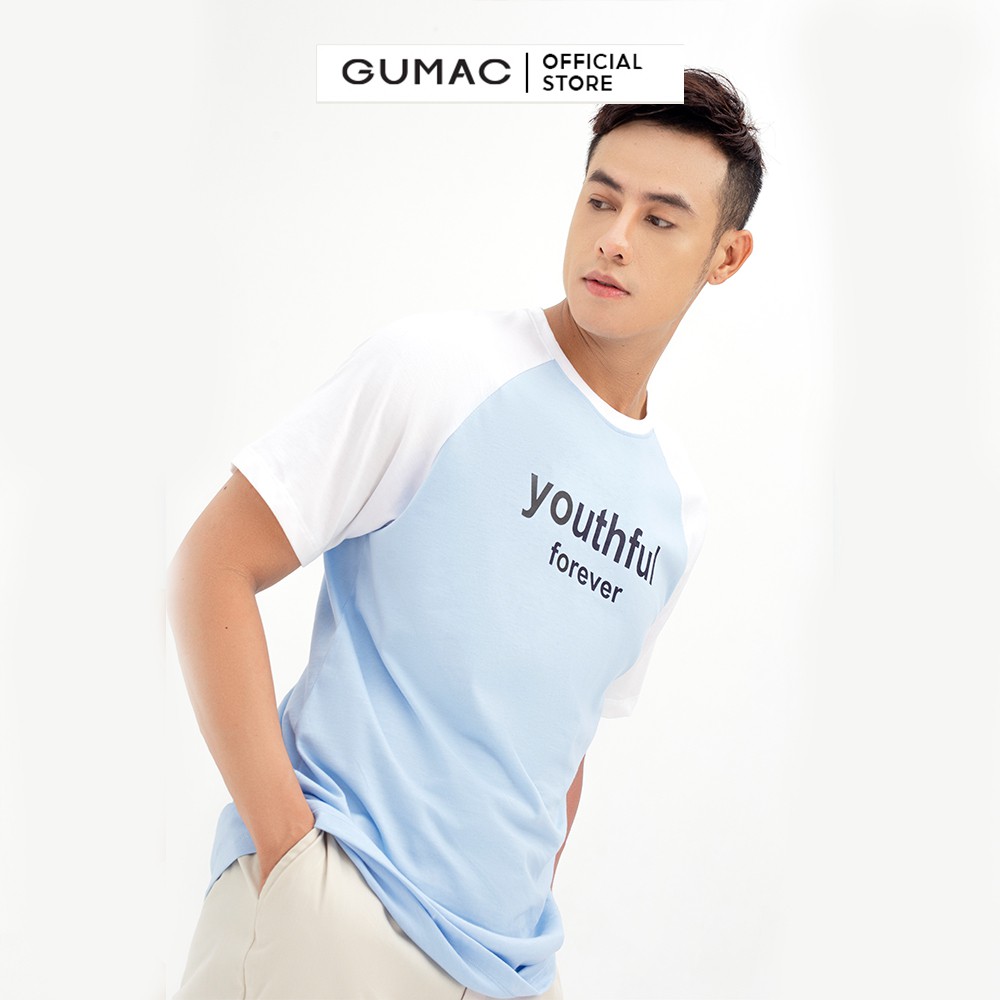 Áo thun nam tay raglan GUMAC tay ngắn cổ tròn nhiều màu ATNB590 | BigBuy360 - bigbuy360.vn