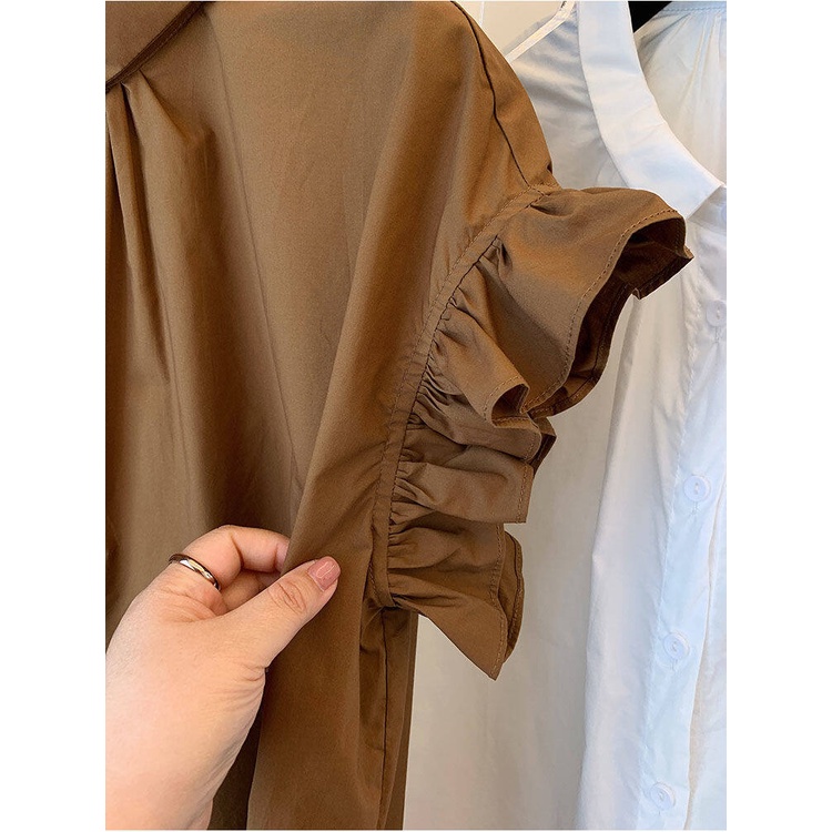 Áo Sơ Mi Cotton Tay Ngắn Dáng Rộng Phong Cách Pháp Thời Trang Mùa Hè 2022