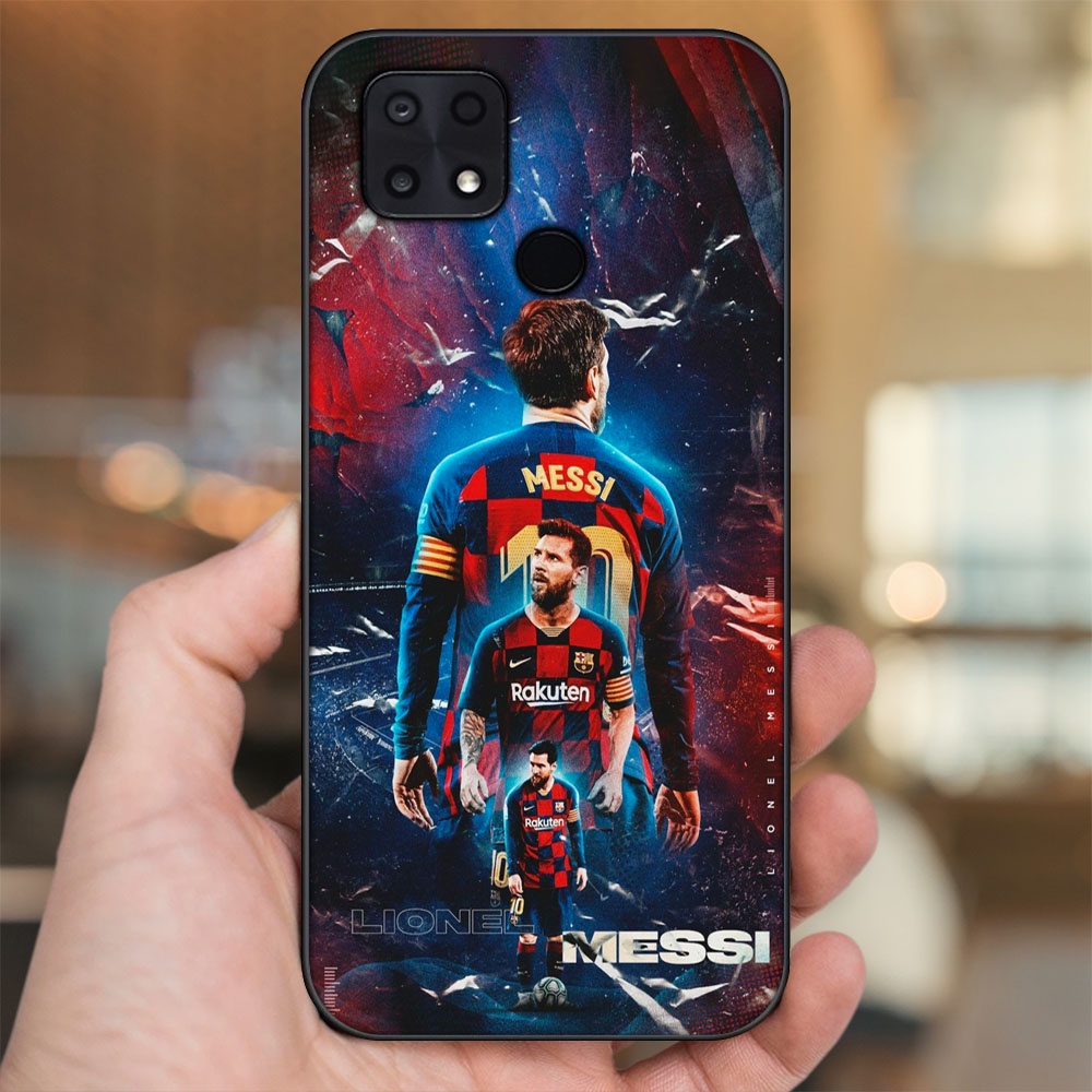 Ốp lưng Xiaomi Poco C40 viền đen in hình Lionel Messi Barcelona PSG