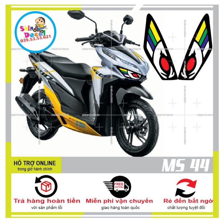 TEM DÁN ĐÈN SƯƠNG MÙ XE VARIO 2020 (DECAL TRONG SUỐT) MS 44 - SHINDECAL2