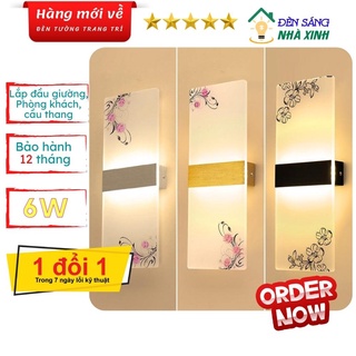 Đèn ngủ treo tường C6466 chất liệu mika sang trọng đẹp tinh tế BH 12 tháng
