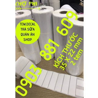Tem In Mã Vạch 2 Tem 35x22 Thùng 10 Cuộn