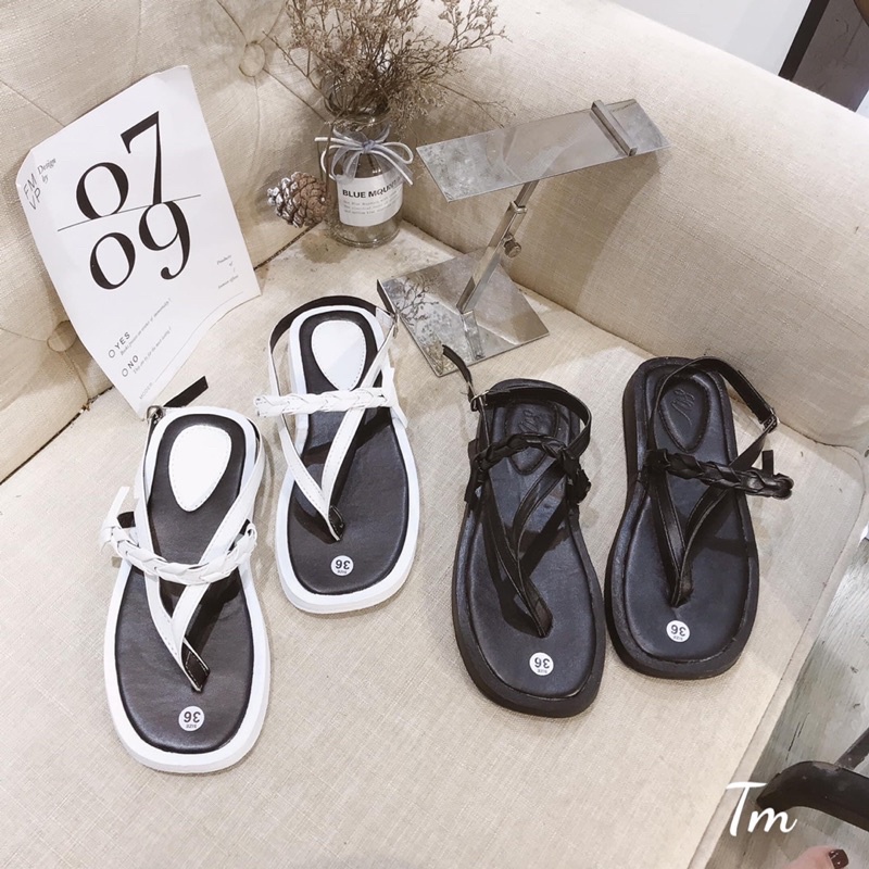 Giày sandal nữ đế bánh mỳ siêu bền đi chơi đi mưa, biển đều được, êm, thoáng chân