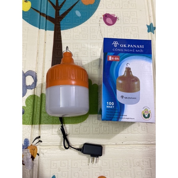 Bóng đèn tích điện công nghệ mới 100W ,đèn led sạc tích điện có móc treo