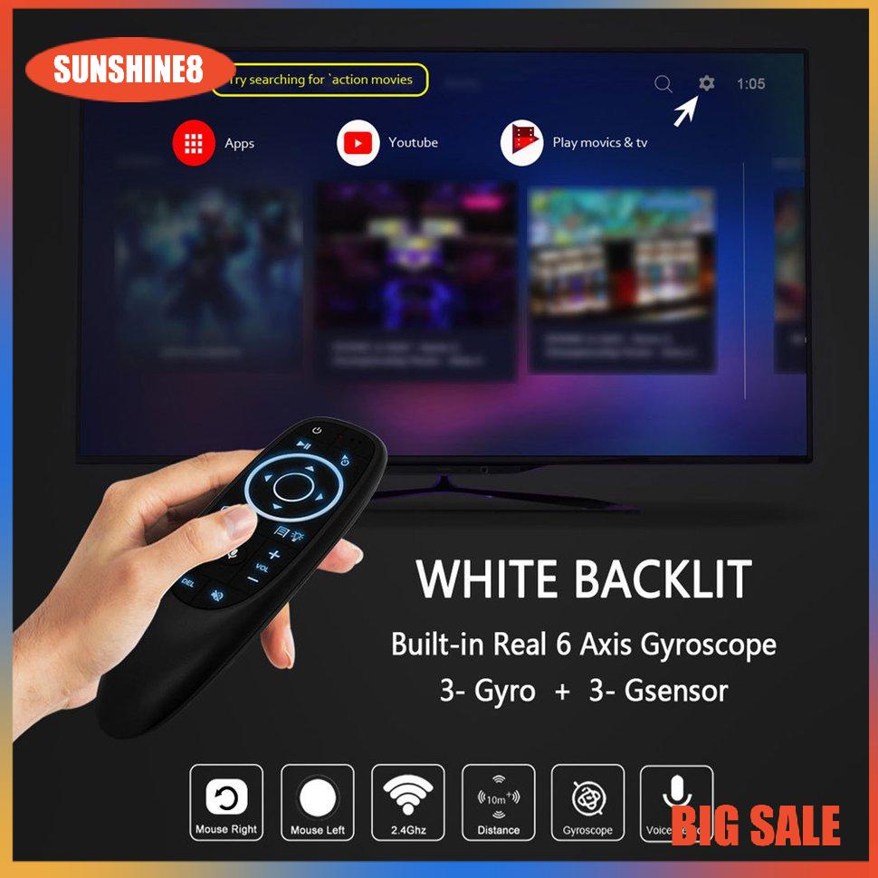 【SUN】G10S Voice Remote Control 2.4G Wireless Air Mouse Gyroscope For Tv Box