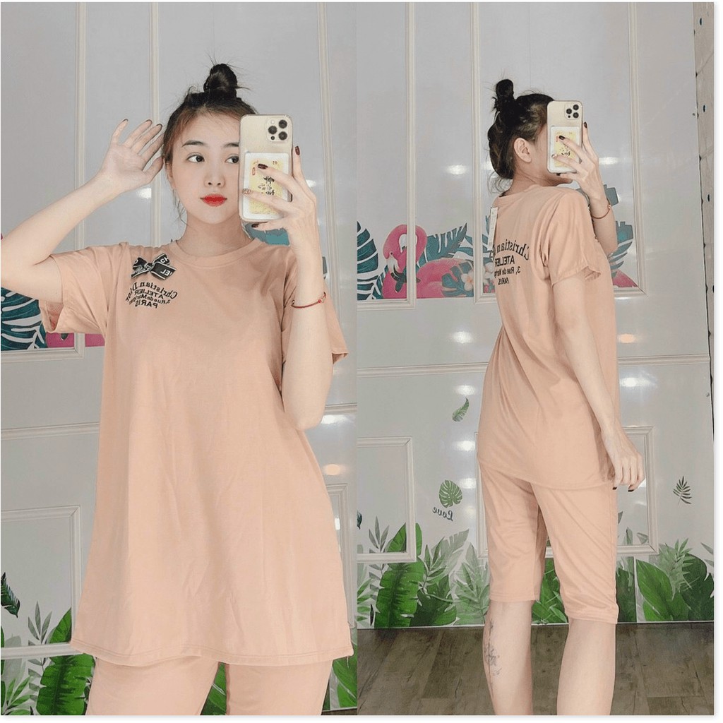 SET ĐỒ BỘ THUN NỮ,THIẾT KẾ HỌA TIẾT XINH XẮN,CHẤT LIỆU VÃI CO GIẢN 4C  THỜI TRANG KME.STORE