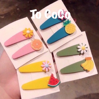Sét 2 chiếc kẹp tóc hoa quả