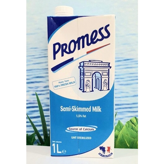 SỮA TƯƠI ÍT BÉO KHÔNG ĐƯỜNG PROMESS-PHÁP_Date mới nhất trên thị trường