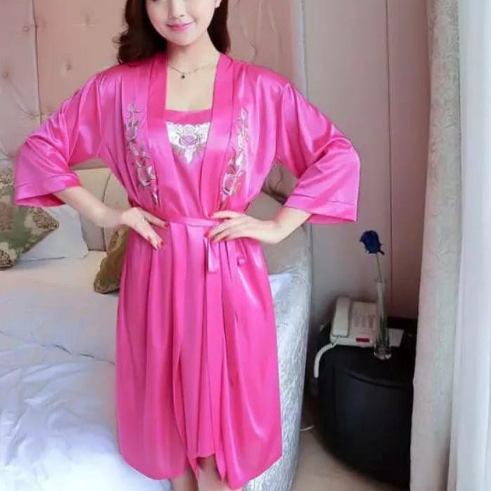 Đồ Ngủ Kimono Thêu Họa Tiết 2-1 Thời Trang Cho Cặp Đôi | BigBuy360 - bigbuy360.vn