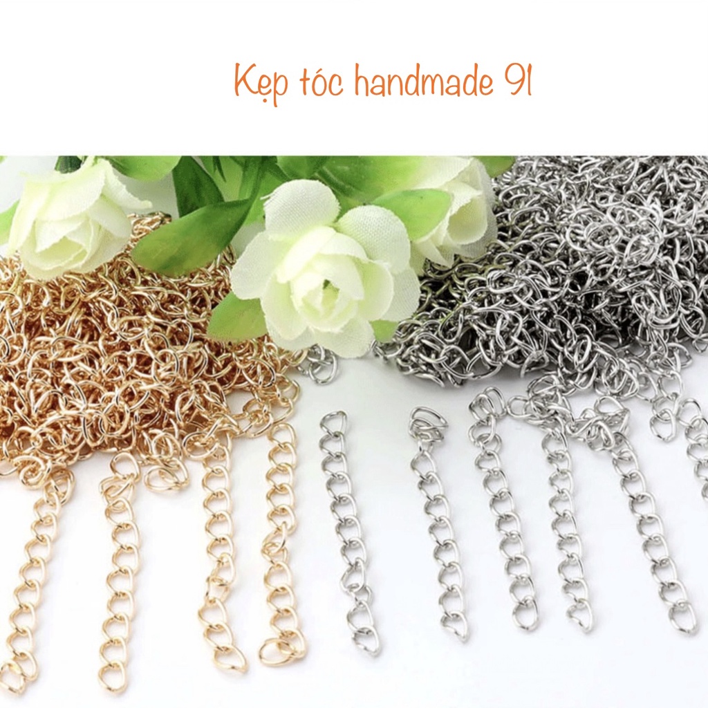 Túi 50 sợi dây xích mở rộng làm trang sức dài 5cm