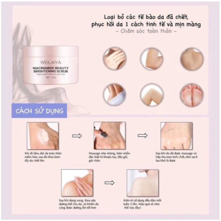 Tẩy Tế Bào Chết Body Tẩy Da Chết Body Weilaiya Chính Hãng Hợp Mọi Loại Da Làm Sạch Da Và Lỗ Chân Lông Đến Kinh Ngạc | BigBuy360 - bigbuy360.vn