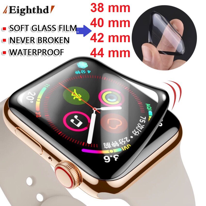 DÁN BẢO VỆ MÀN HÌNH cho Apple Watch 38/40/42/44mm Full Viền.