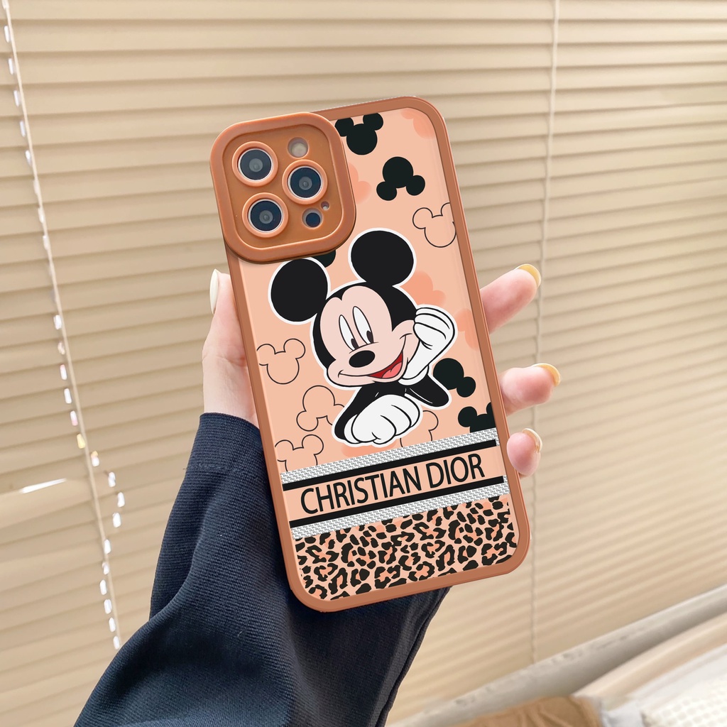 Ốp lưng iphone Black mick cạnh vuông 6/6plus/6s/6splus/7/7plus/8/8plus/x/xs/11/12/13/14/pro/max/promax/plus/shin/case