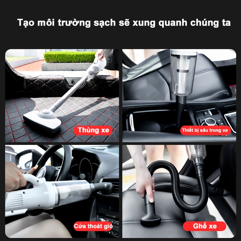 Máy hút bụi cầm tay VACUUM không dây đa năng gia đình- Hút sạch mọi vị trí, có thể tháo rời [BH Chính hãng]