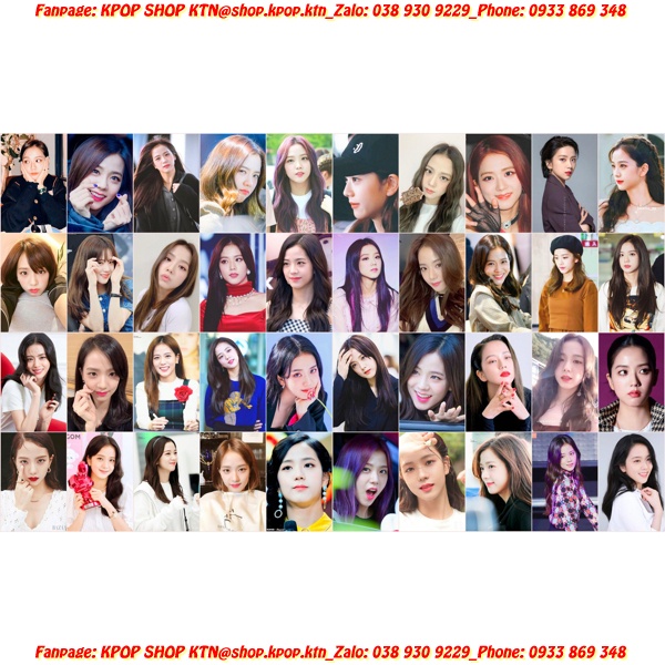 SÉT CARD BO GÓC JISOO BLACK PINK