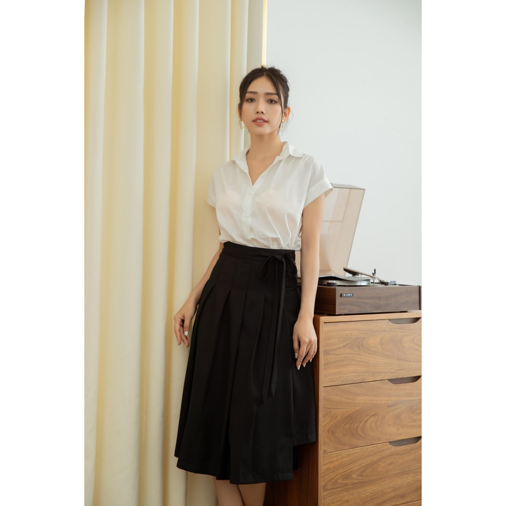 MINX - Áo Shoulder Pleated Shirt
