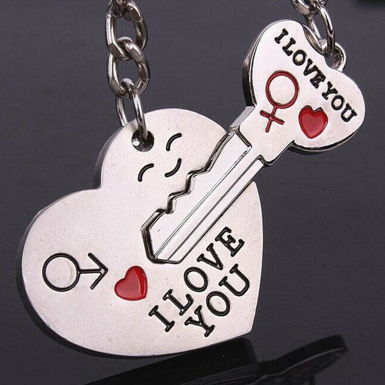 Móc khóa tình nhân I Love You cặp đôi hoàn hảo