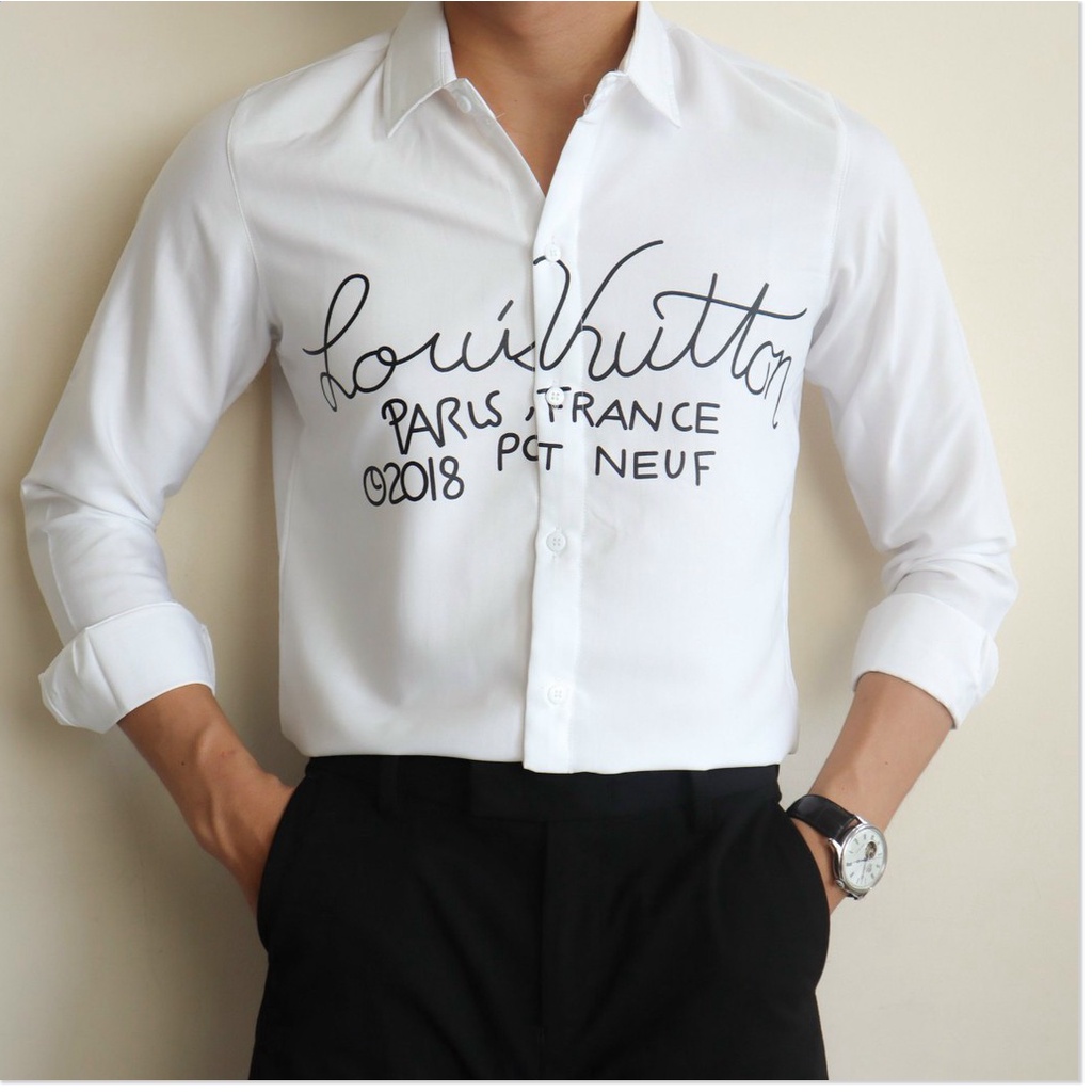 Áo sơ mi in thêu dài tay dành cho nam giới cực phong cách , hot 2021 KOKO MI