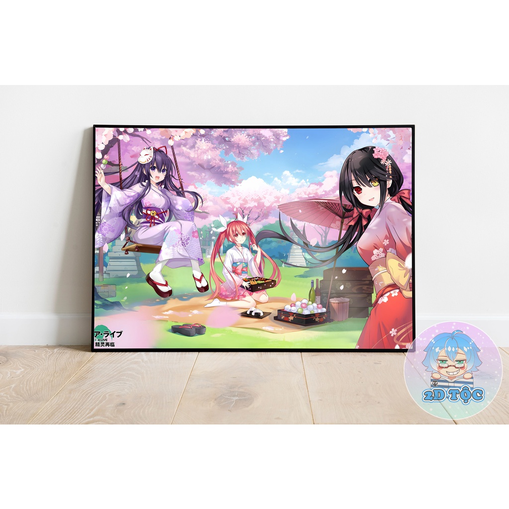 TRANH POSTER A3 TOKISAKI KURUMI (12) ANIME MANGA DATE A LIVE CHẤT LIỆU GIẤY CAO CẤP - 2D TỘC SHOP