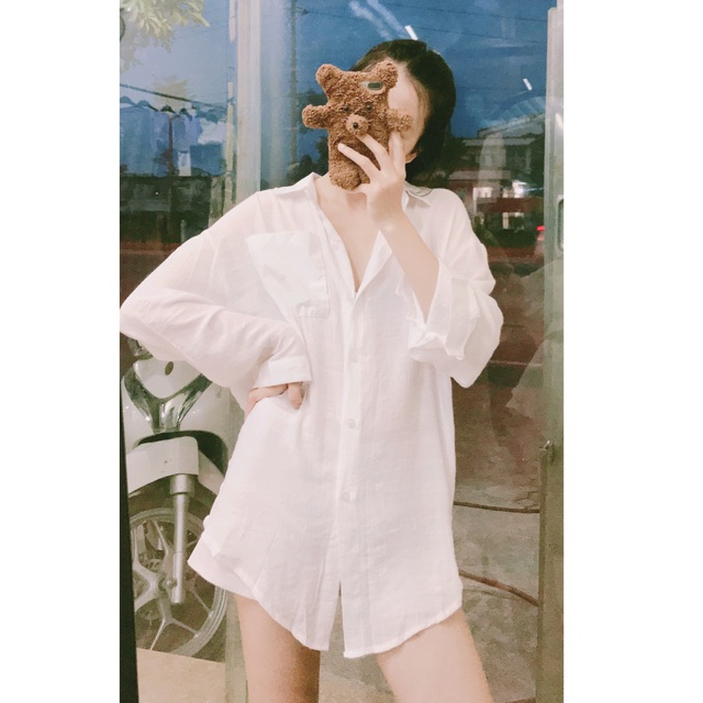Áo sơmi đũi trắng ( HẾT HÀNG )