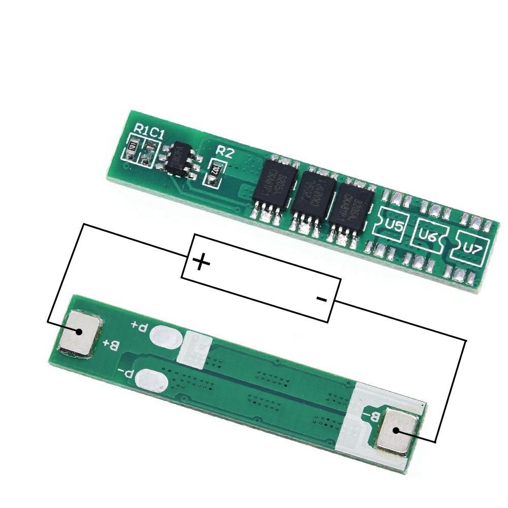 Mạch 1s 2s bảo vệ 3.7v 3A Bms cho pin Li-ion 18650 M12