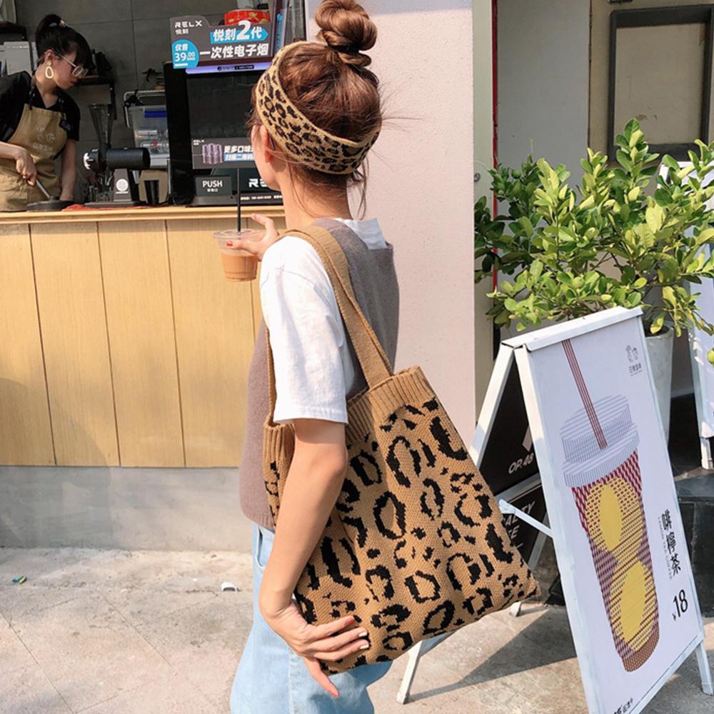 Túi Xách Cotton Dệt Kim Phong Cách Hàn Quốc Dễ Thương Cho Nữ