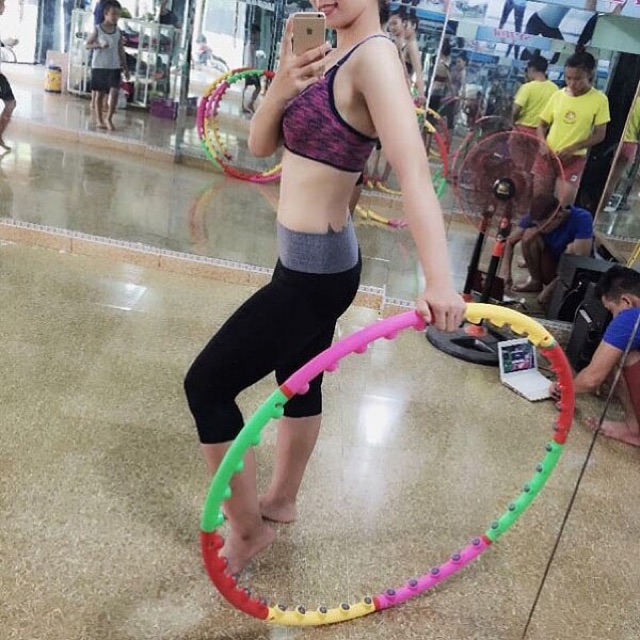 Vòng lắc eo hula hoop, vòng lắc bụng   hạt massage từ tính giảm eo nhanh chóng - LYLYSPORTS