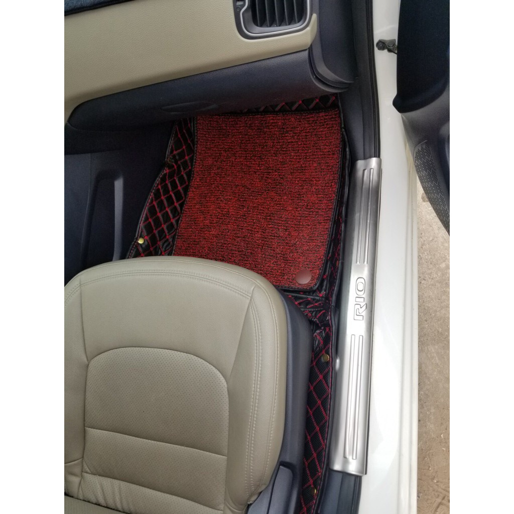 Thảm lót sàn ô tô 5D,6D cao cấp Cacbon Elite Kia Rio