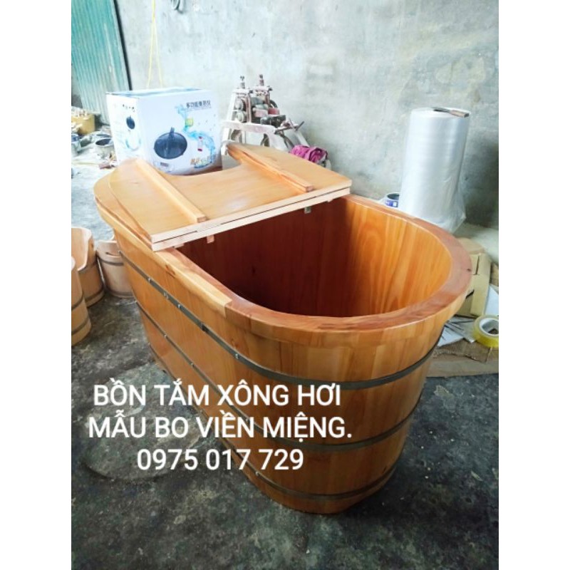 Bồn tắm gỗ kết hợp xông hơi