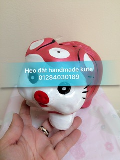 Heo đất handmade Hồng size M
