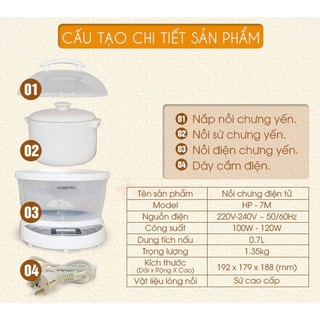 NỒI CHƯNG YẾN HOMEPRO HP7M