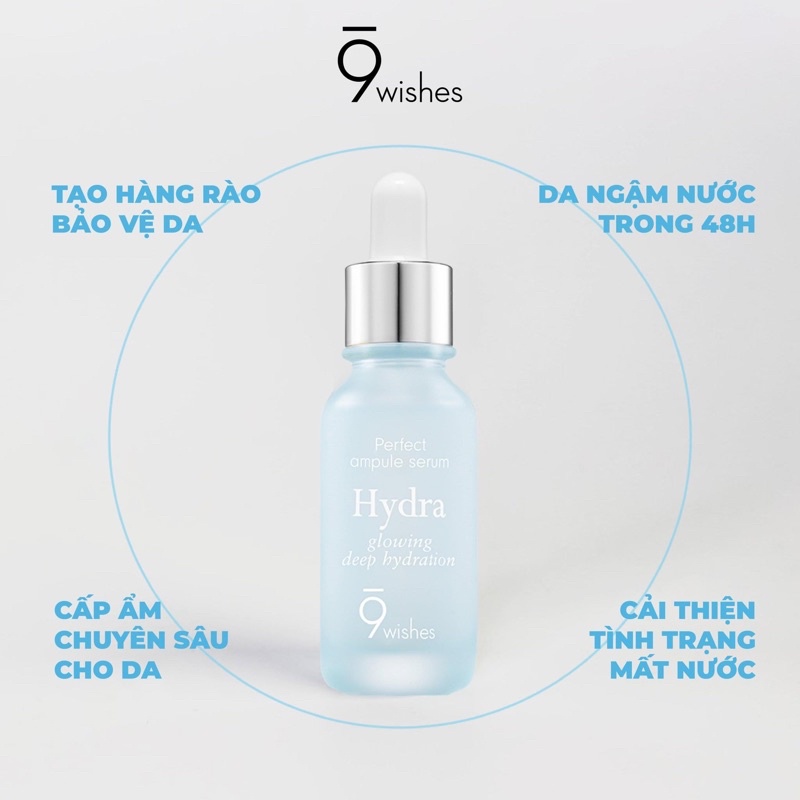 Tinh Chất Dưỡng Ẩm 9 Wishes Perfect Ampule Serum Hydra 25ml