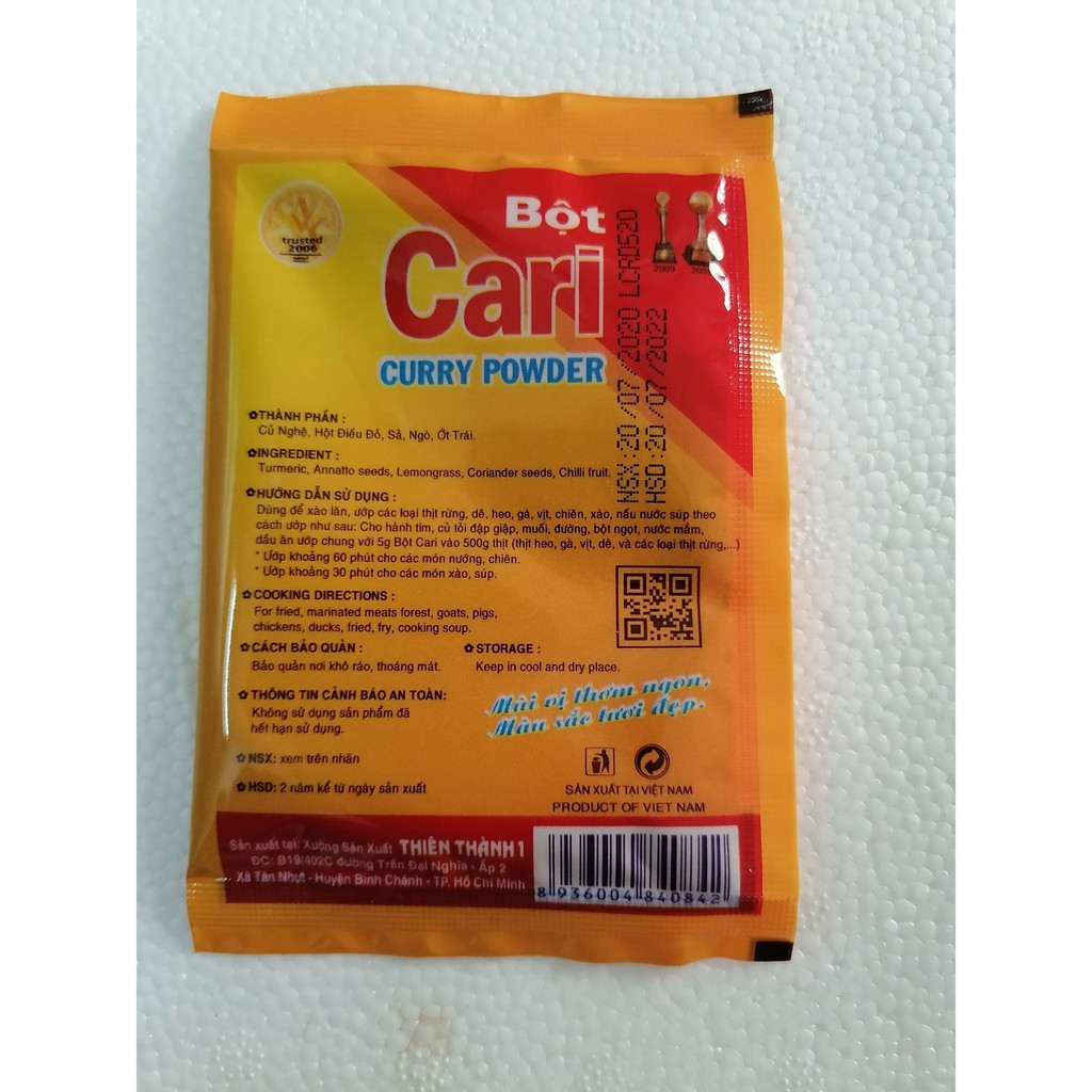 [10g] BỘT GIA VỊ CÀ RI [VN] THIÊN THÀNH Curry Powder (halal) (bph-hk)