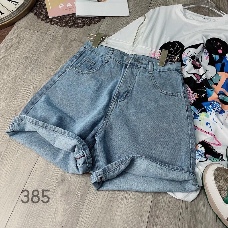 💯☀️Quần Jeans Ngố Lai Cuốn Trơn