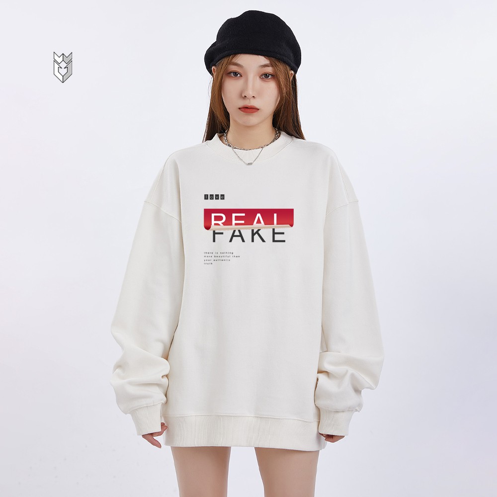 Áo nỉ Sweater form rộng nam nữ Love Real cá tính phong cách hàn quốc - GW Shop